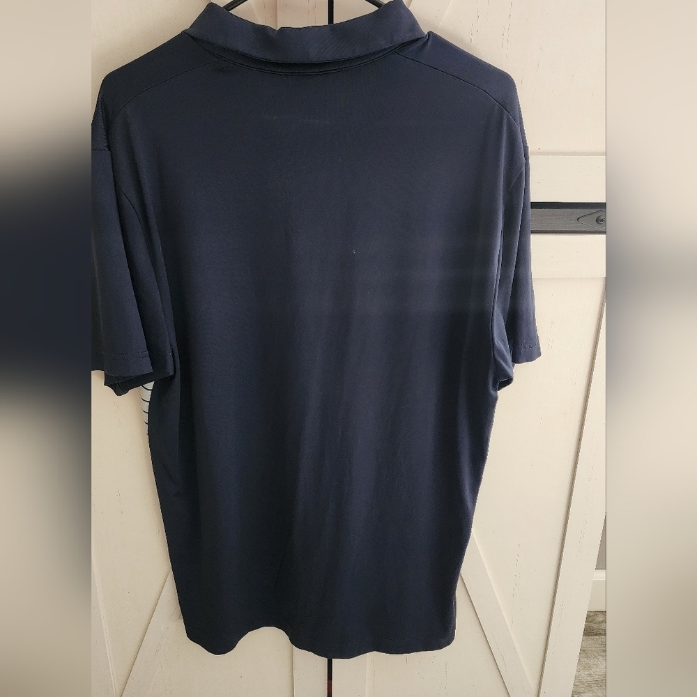 Under Armour Men's Navy and White Striped Polo Shirt - Picture 4 of 4